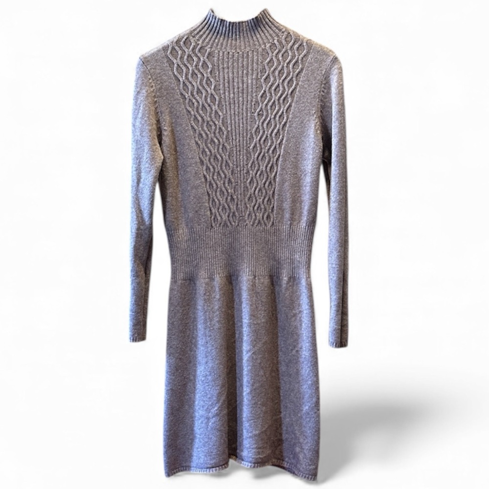 Simply Couture Taupe Long Sleeve Sweater Dress size L